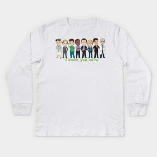 I know, you know Team Psych chibi Kids Long Sleeve T-Shirt